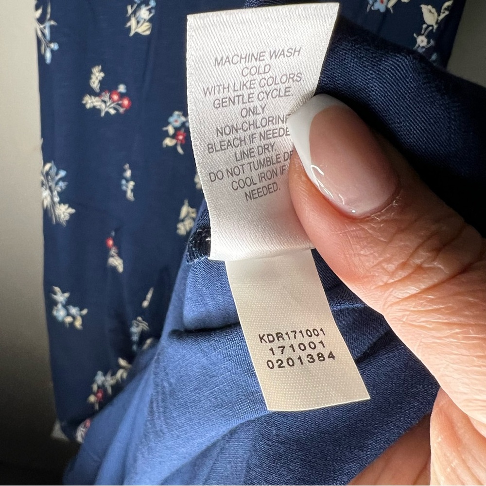 NWT J.‎ Jill Navy Blue Floral Perfect Summer Maxi Dress - Picture 12 of 13